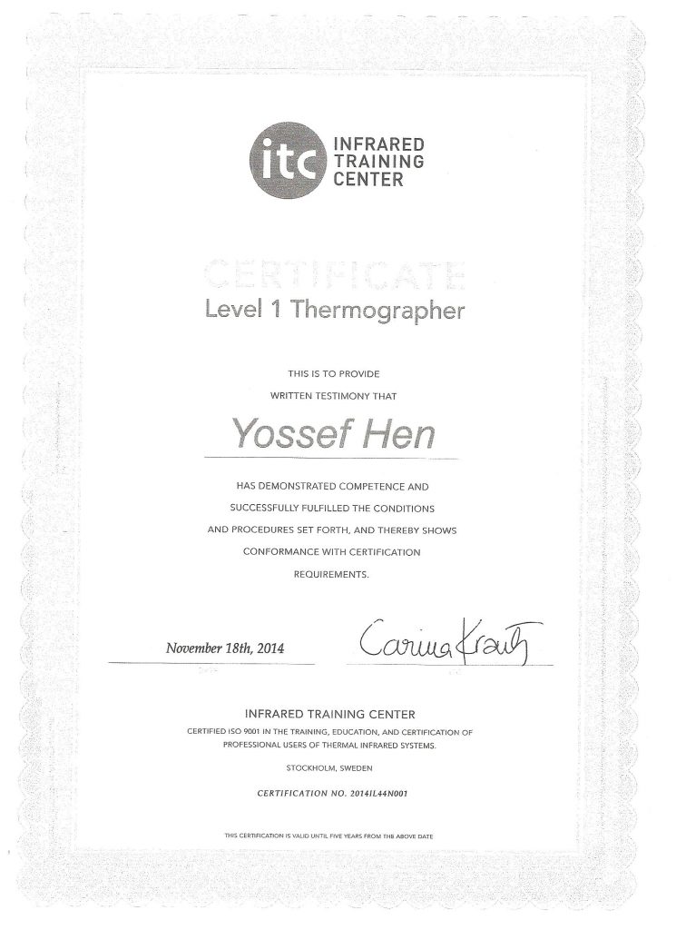 מומחה בדיקות תרמוגרפיות